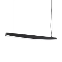 Pendant lamp 120 cm/22W – linear, black, warm white LED - Image 2