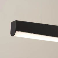 Pendant lamp 120 cm/22W – linear, black, warm white LED - Image 7