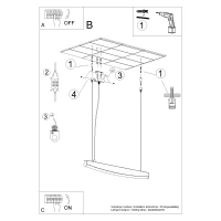 Pendant lamp 120 cm/22W – linear, black, warm white LED - Image 10
