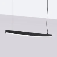 Pendant lamp 120 cm/22W – linear, black, warm white LED - Image 3