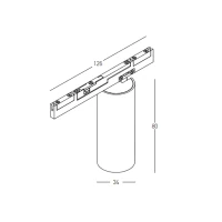 Magnetic Track LED Spot 10W 3000K, Ø3.4 cm, Matt Black - Image 2