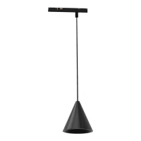 Magnetic Track Pendant Cone LED Light 6W 3000K, Matt Black