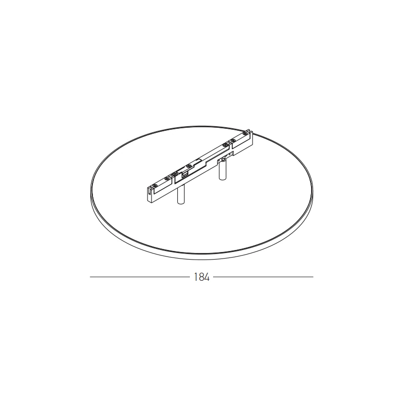 Magnetic Track Backlight Disc LED 8W 3000K, Matt Black