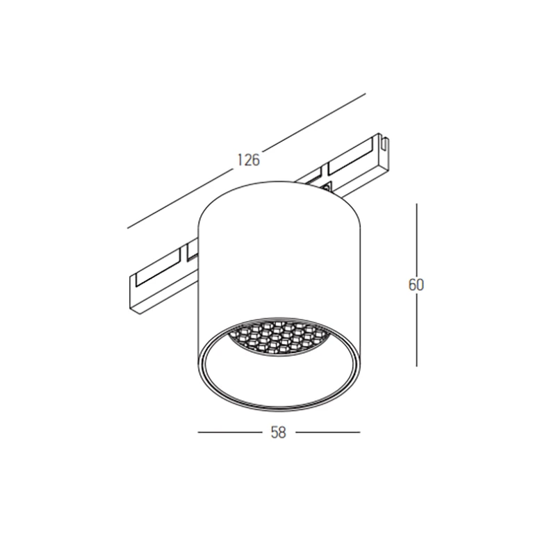 Magnetic Track LED Spot 7 W, 3000 K, 36°, DALI, Matt Black