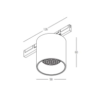 Magnetic Track LED Spot 7 W, 3000 K, 36°, DALI, Matt Black - Image 2