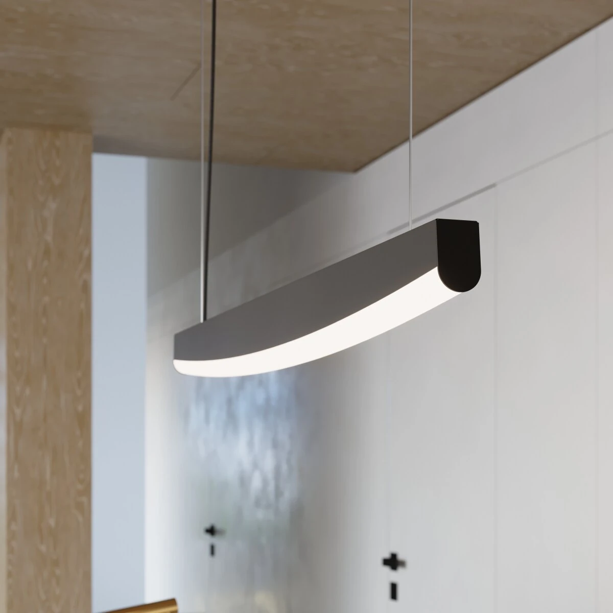 Pendant LED Lamp 120 cm – linear, black, CRI93