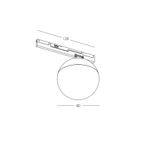 Magnetinis rutulinis LED šviestuvas 7 W 3000 K, Ø8 cm, matinė juoda - Nuotrauka 3