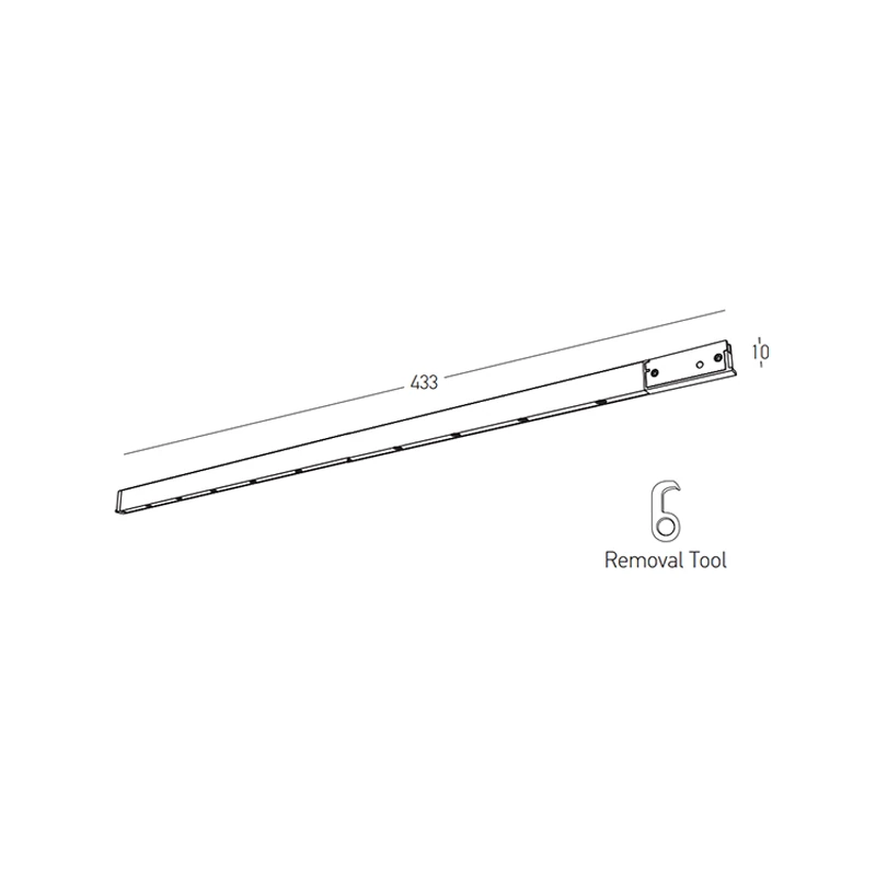 Dotted Linear Magnetic LED Light 8W 3000K, Antique Brass
