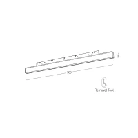 Linijinis magnetinis LED šviestuvas 6 W 3000 K, DALI, smėlio juoda - Nuotrauka 4