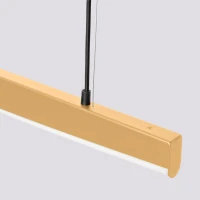 Pakabinamas šviestuvas 120 cm/22W – linijinis, auksinis, CRI93 - Nuotrauka 8