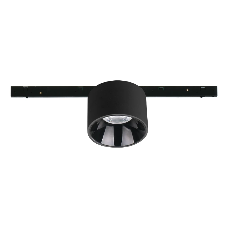 Apvalus kryptinis magnetinis LED šviestuvas 5 W 3000 K, DALI, smėlio juoda