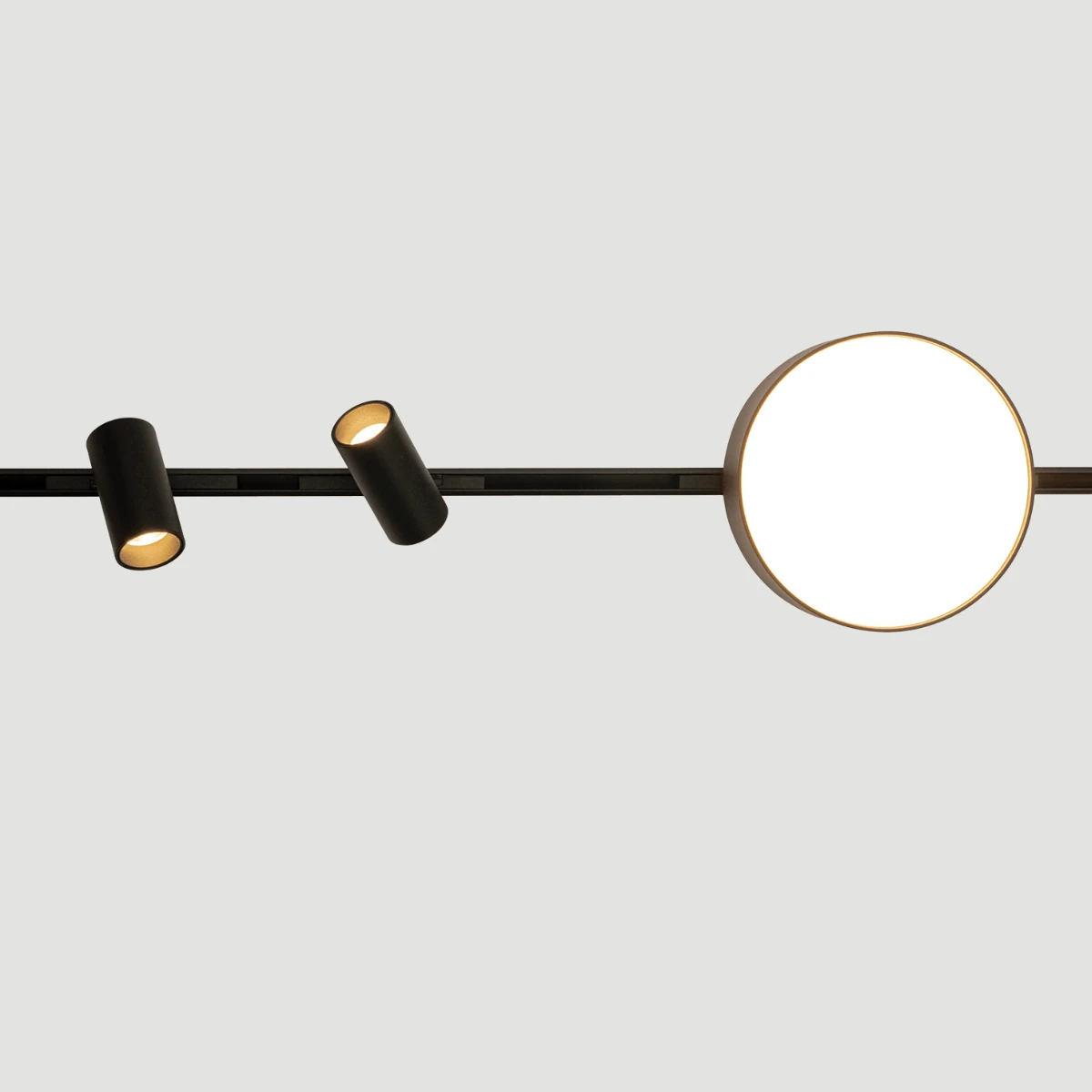 Round Magnetic LED Light 11W 3000K Wide Beam, Sandy Black