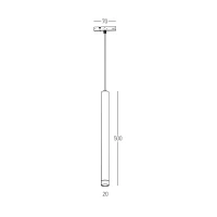 Magnetic LED Pendant Stick 5W 3000K, Sandy Black - Image 2