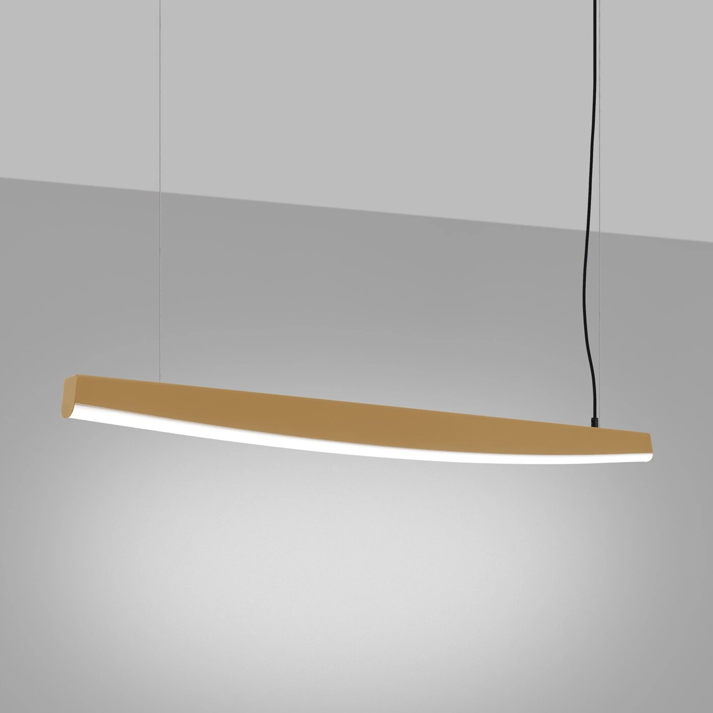 Pendant LED lamp 120 cm – linear, gold, CRI93