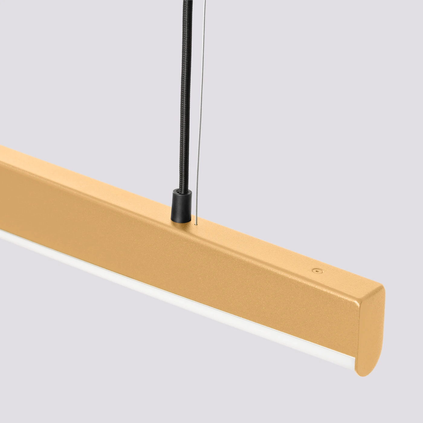 Pendant LED lamp 120 cm – linear, gold, CRI93