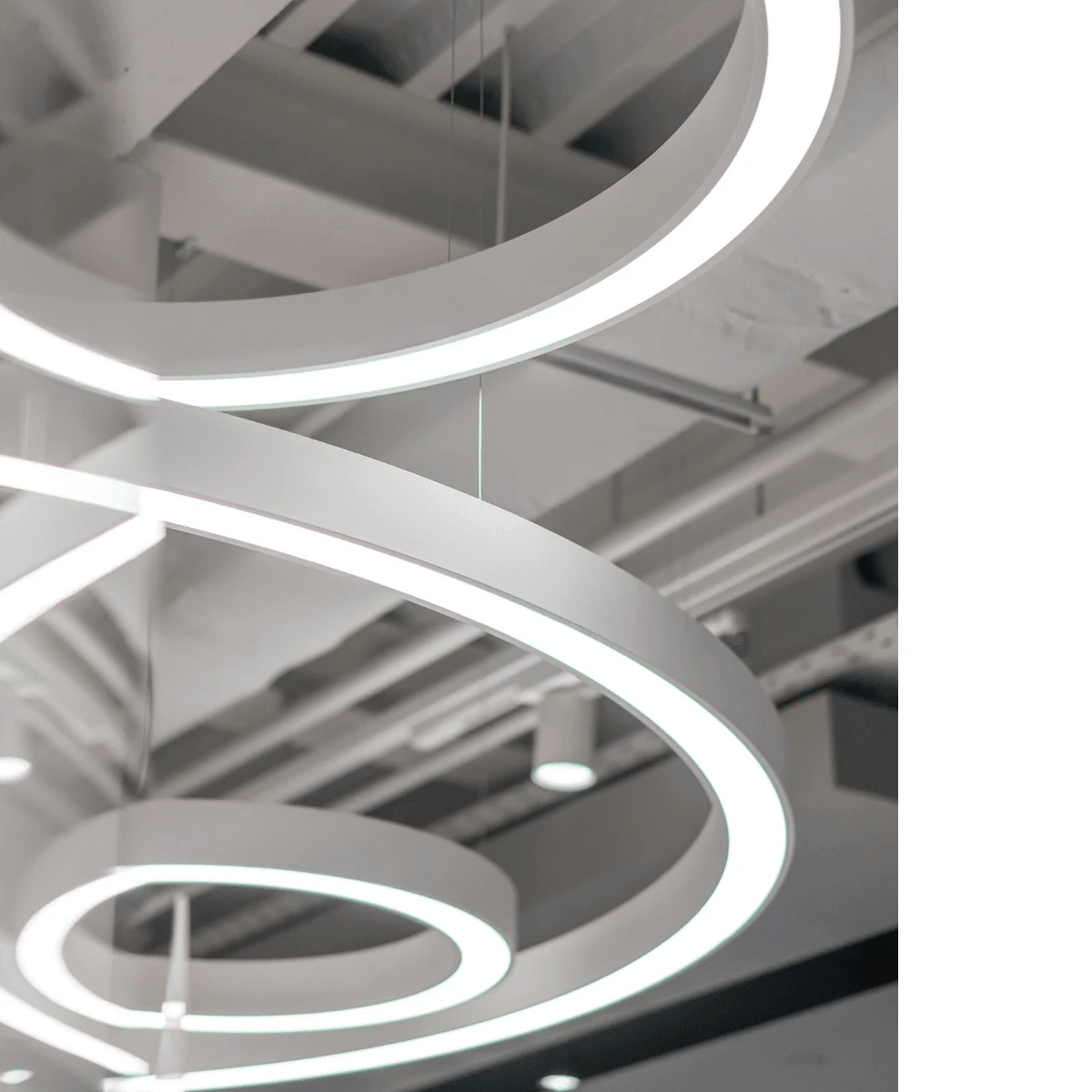 Ring LED Pendant Light 75 W, DALI, Sandy White or Sandy Black