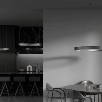Žiedinis LED pakabinamas šviestuvas 150 W, DALI, smėlio balta arba smėlio juoda - Nuotrauka 2