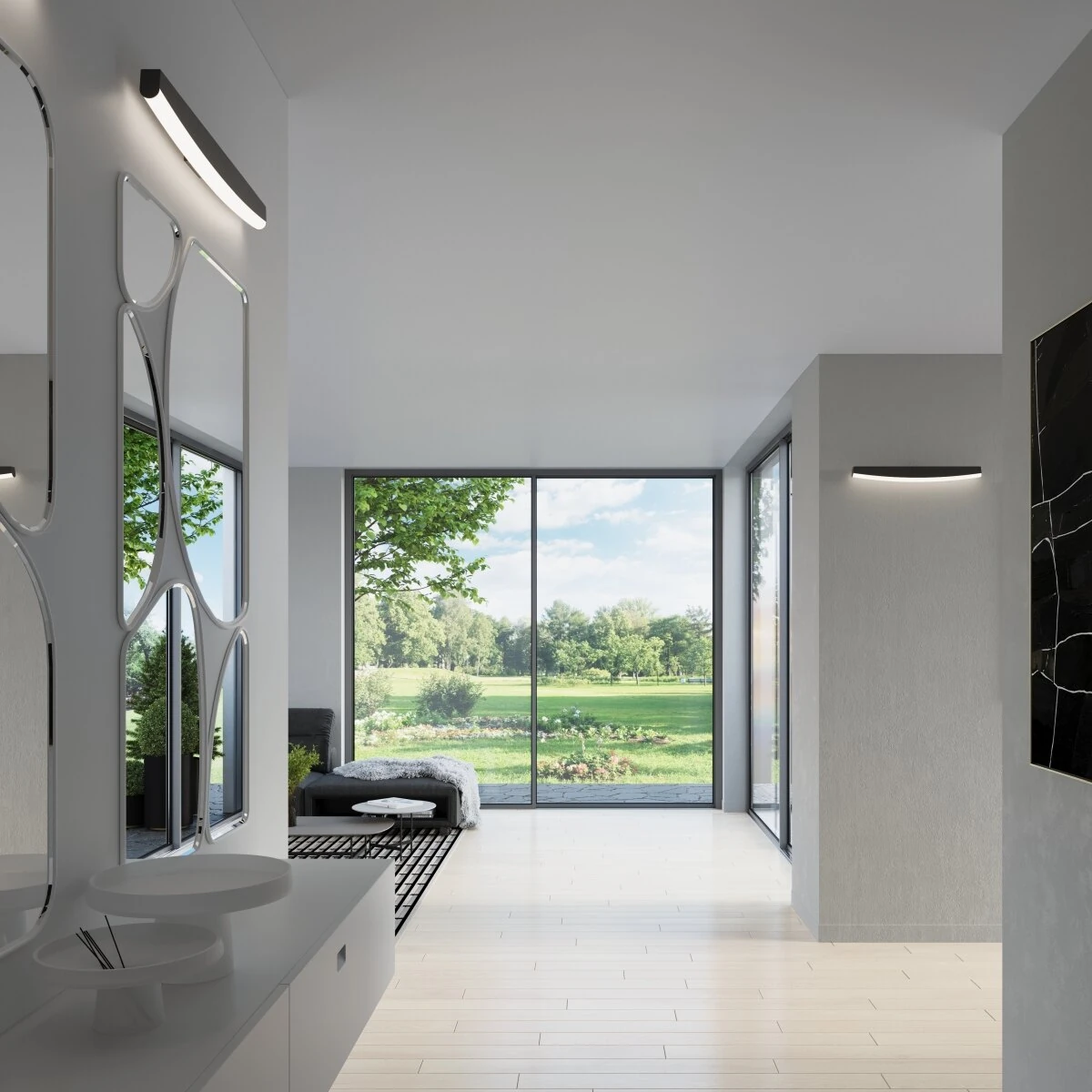 Wall lamp 60 cm/11W – linear, black, CRI98
