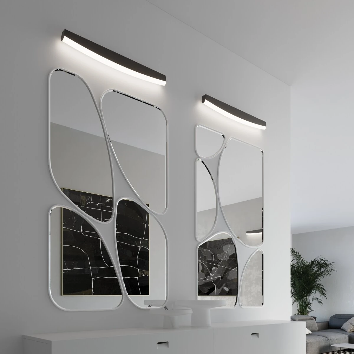 Wall lamp 60 cm/11W – linear, black, CRI98