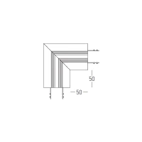 Trimless 90° Corner Connector for Magnetic Track, Matt White - Image 2