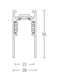 Curved Surface or Pendant 48V Magnetic Track Rail, Matt Black - Image 5
