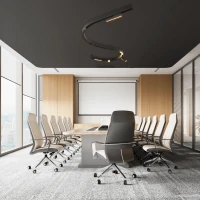 Curved Surface or Pendant 48V Magnetic Track Rail, Matt Black - Image 2