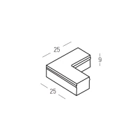 Magnetic LED Track L-Corner Connector, Black Matt, Surface - Image 4