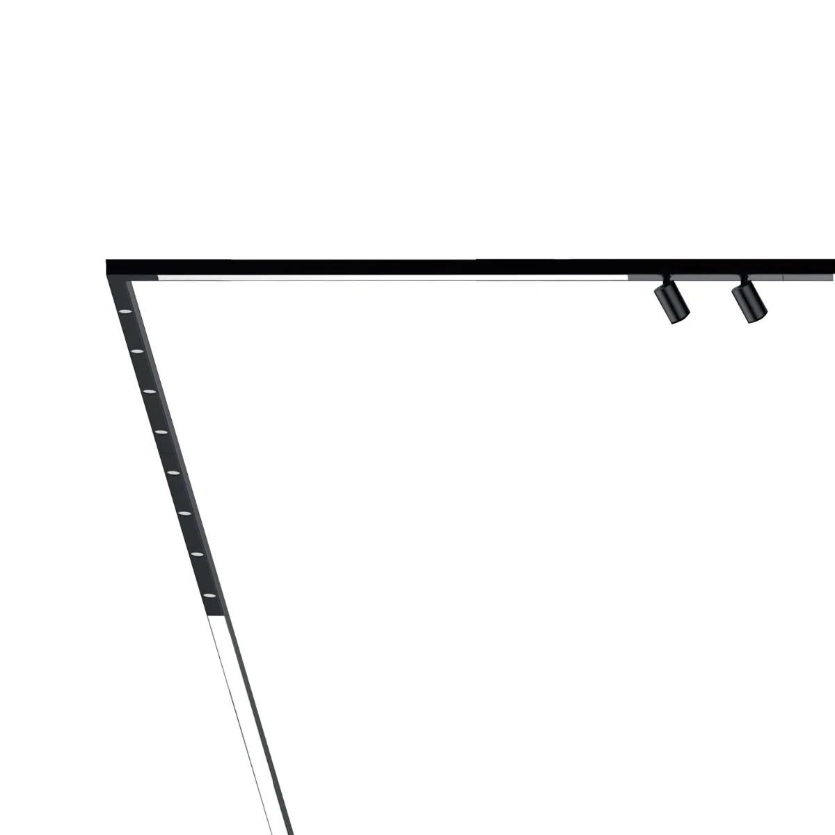 Magnetic LED Track L-Corner Connector, Black Matt, Surface