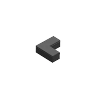 Magnetic LED Track L-Corner Connector, Black Matt, Surface