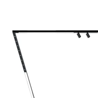 Magnetic LED Track L-Corner Connector, Black Matt, Surface - Image 2