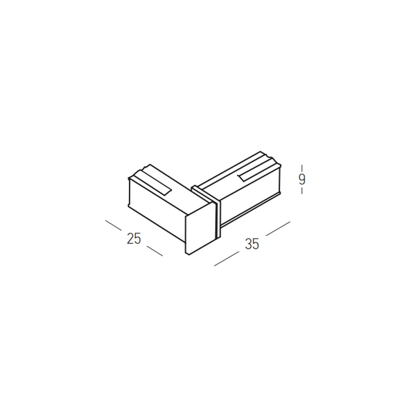 Surface Mini-Track System Mounting Part, 48V, Matt Black