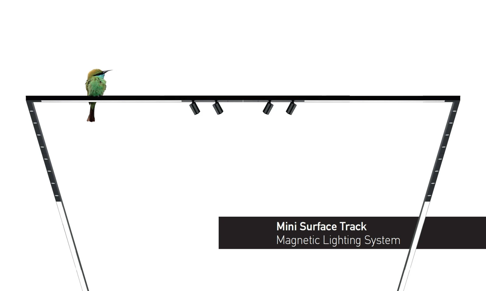 Mini Surface Magnetic Track Profile, Matt Black (22259)