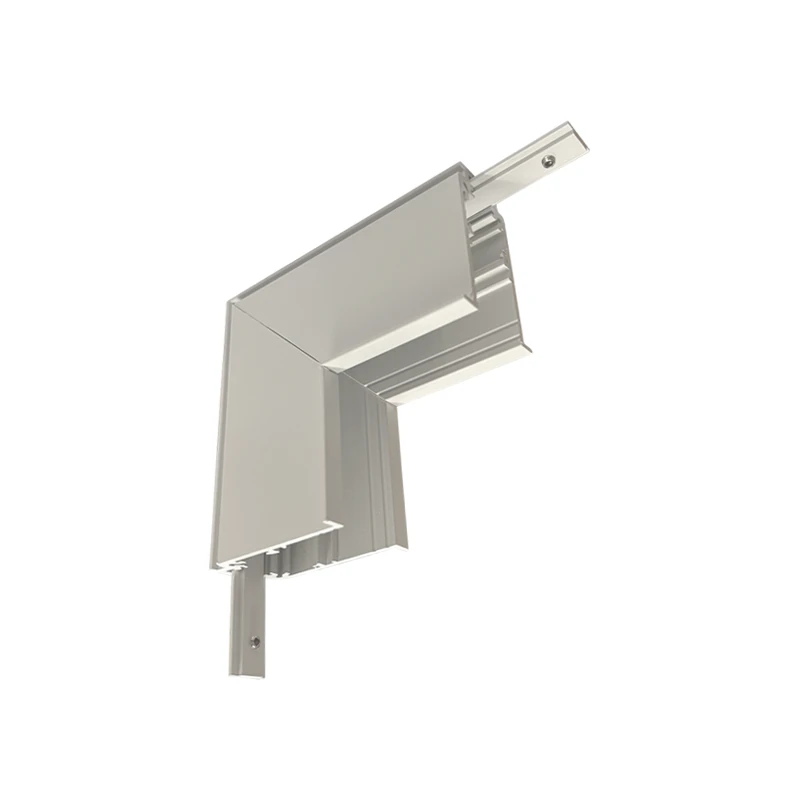 Recessed L-Shape Magnetic Track Connector, White