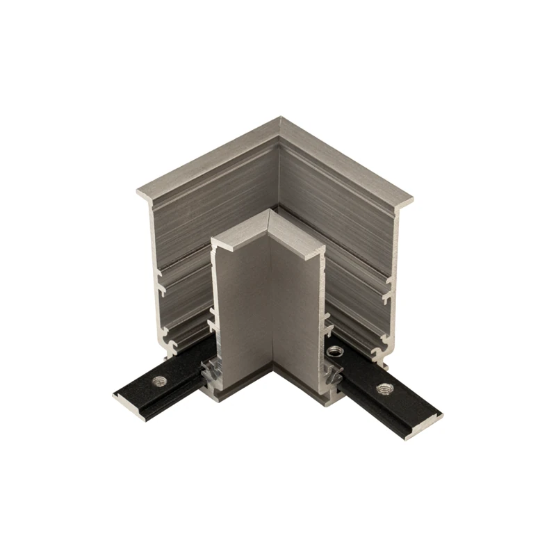 Recessed Magnetic Track Corner Connector (Grey/Black)