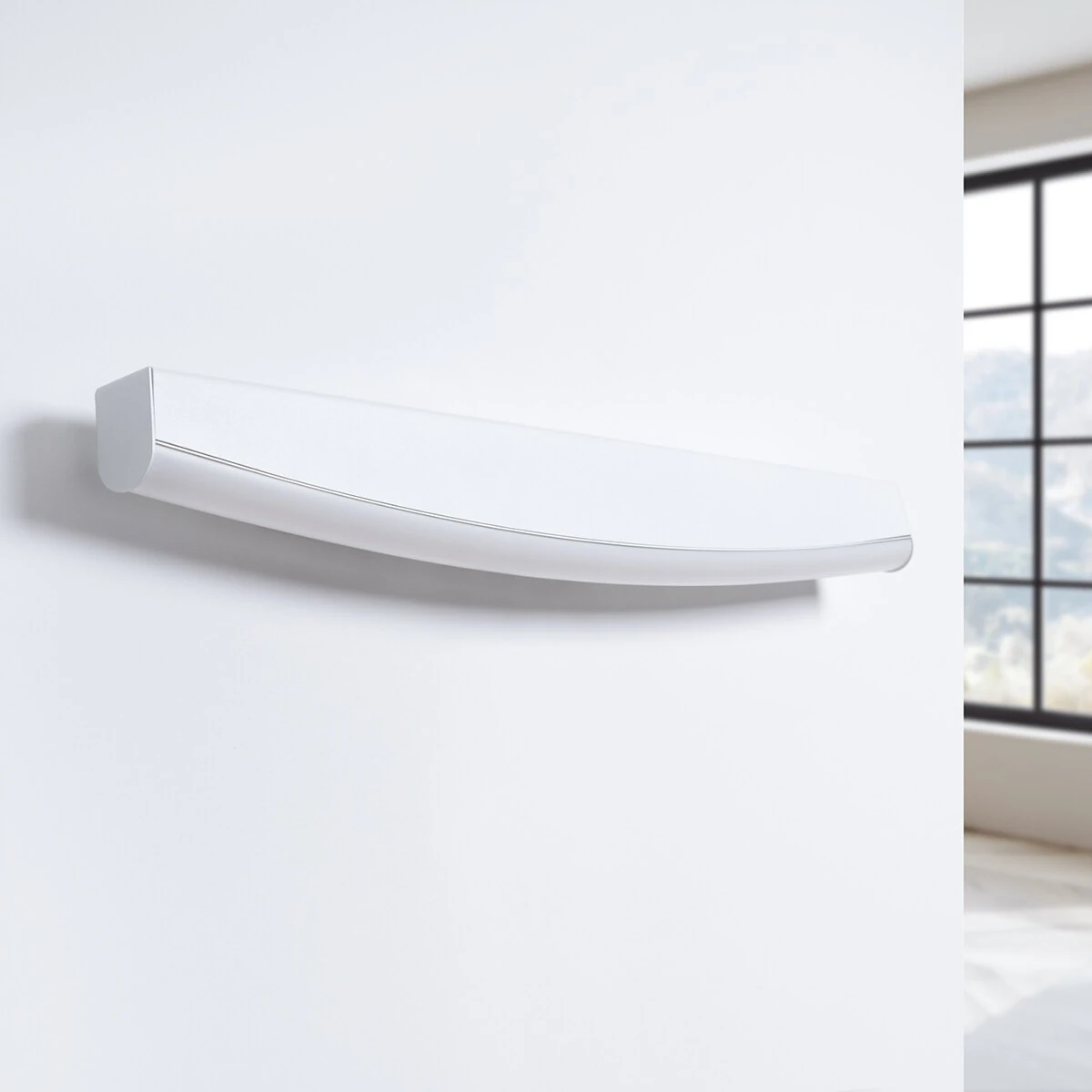 Wall lamp 60 cm 11W – curved linear form, white, CRI98