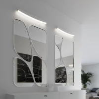 Wall lamp 60 cm 11W – curved linear form, white, CRI98 - Image 1
