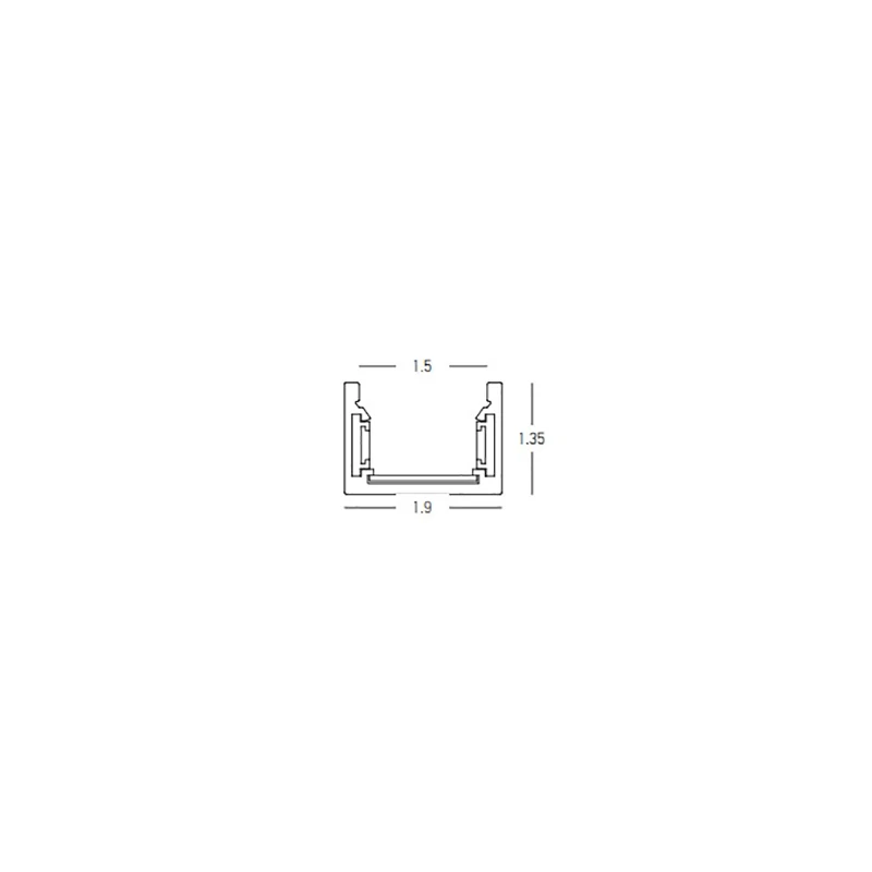 Magnetic LED Track Profile, 102 cm, Surface Mount, Sandy Black