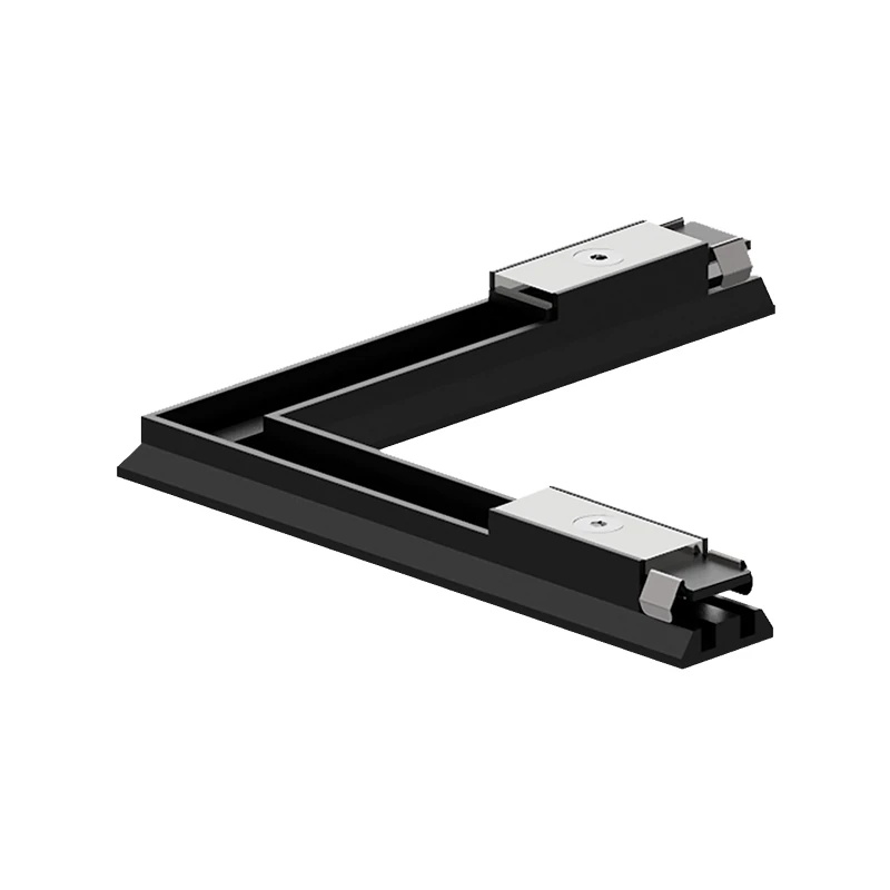 48V Magnetic Track Horizontal Corner Connector, Matt Black