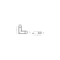 Magnetic Track Horizontal Corner Connector, Black - Image 3