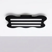 Ceiling lamp 66 cm – wavy, red, 3 linear light sources - Image 3