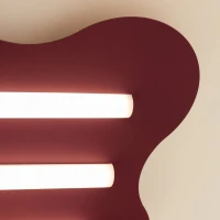 Lubinis šviestuvas 66 cm – banguota forma, burgundinis, 3x S14d - Nuotrauka 5