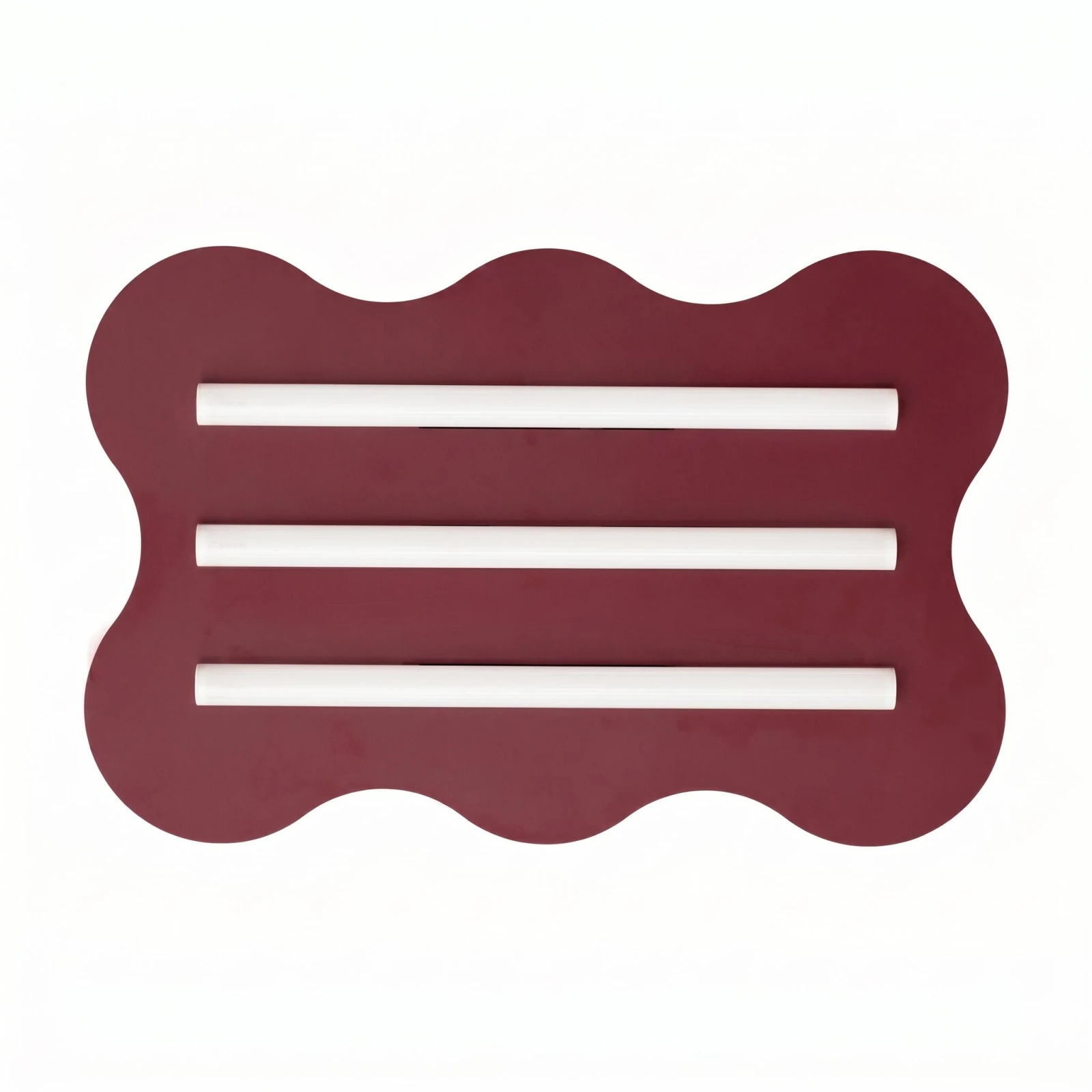 Lubinis šviestuvas 66 cm – banguota forma, burgundinis, 3x S14d