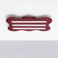 Lubinis šviestuvas 66 cm – banguota forma, burgundinis, 3x S14d - Nuotrauka 3