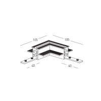 Trimless Horizontal Inner Corner, 48V, Matt Black - Image 4