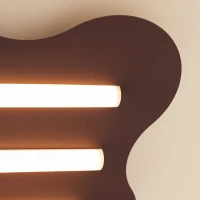 Lubinis šviestuvas 66 cm – banguotas, smėlio spalvos, 3 linijų - Nuotrauka 5