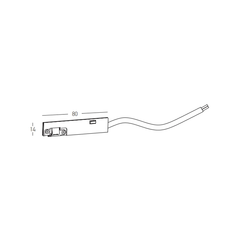 Magnetic Track Feeder, 30cm Cable