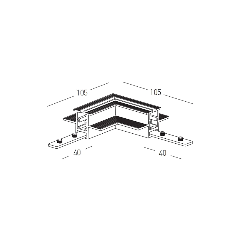 Magnetic Track System Flexible Connector, Trimless, White