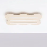 Ceiling lamp 66 cm – wavy beige steel, 3x S14d - Image 2