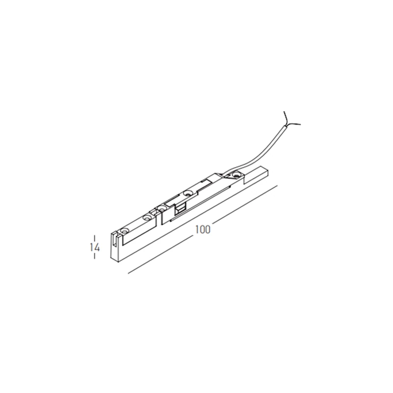 Magnetic Track Feeder with 20 cm Cable, White Matt