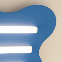Lubinis šviestuvas 66 cm – banguota forma, žydras, 3 linijos - Nuotrauka 5
